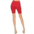 thumbnail image 4 of MOA COLLECTION Women's Solid Biker Shorts High-Waist Stretch Workout Pants, 4 of 4