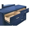 thumbnail image 2 of Pemberly Row 6-drawer Velvet Upholstered Dresser with Mirror Pacific Blue, 2 of 6