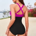 thumbnail image 2 of AICARE Women's One Piece Bathing Suits Tummy Control Swimsuits V Neck Ruched Slimming Swimwear, 2 of 7