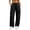 Black plus size cargo pants with pockets a1, variant on Cagogo Women Plus Size Cargo Wide Leg Drawstring Loose Pants with Pockets Casual Streetwear Long Trousers Elastic Waist Summer Lounge Pants, Navy 3XL