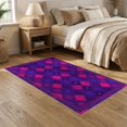 thumbnail image 2 of ODIKA Purple Watercolor Pink Blended Geometric Repeating Motif Frame for Small Living Room, Playroom, Bedroom, Easy Care Kids Safe, 2 of 7