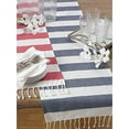 thumbnail image 3 of Fennco Styles Cabana Collection Nautical Striped Tassel 100% Pure Cotton 16 x72 Inch Table Runner - Variety Color Table Runner for Wedding Banquets, Family Dinner, Special Events and Home, 3 of 5