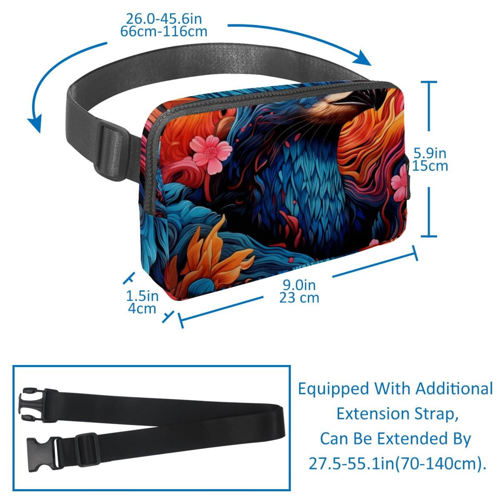 Platypus Lightweight Adjustable Running Belt with Extension Strap - Unisex Fanny Bag Crossbody Bag Cross Body Bag
