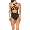 thumbnail image 4 of Arena Maia Criss Cross Back One Piece Women (34, Black Black), 4 of 5