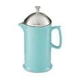 thumbnail image 2 of Chantal Ceramic French Press with Stainless Steel Plunger and Lid, Aqua Blue, 2 of 5