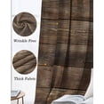 thumbnail image 6 of Old Wooden Board Blackout Curtains for Bedroom 45 Inch Length 2 Panels Set, Country Farmhouse Wooden Planks Brown Thermal Insulated Energy Saving Window Treatment Curtains Blackout Drapes 52"x45", 6 of 8