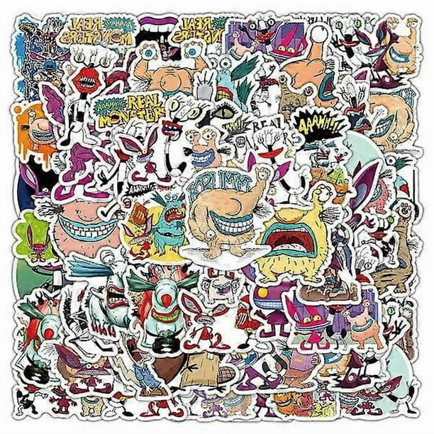 50X Aaahh!!! Real Monsters TV Series Characters Stickers Ickis Oblina Krumm Gift