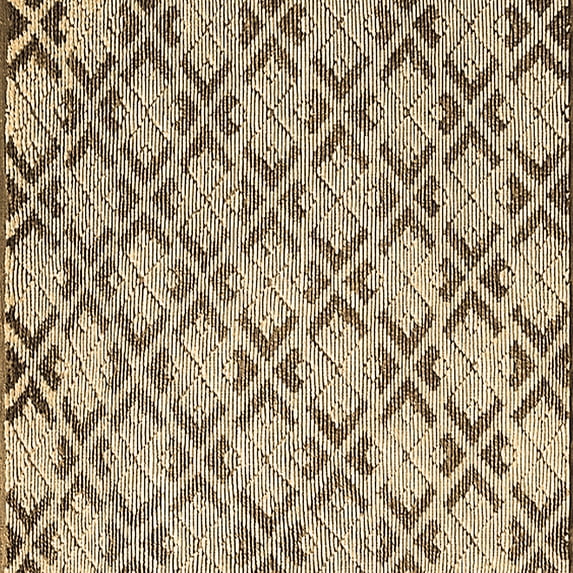 Ahgly Company Indoor Square Oriental Brown Industrial Area Rugs, 3' Square