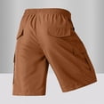 thumbnail image 4 of KPOPLK Mens Cotton Linen Shorts Casual Drawstring 7inch Inseam Shorts Stretch Summer Beach Wear Size XL,Coffee, 4 of 4