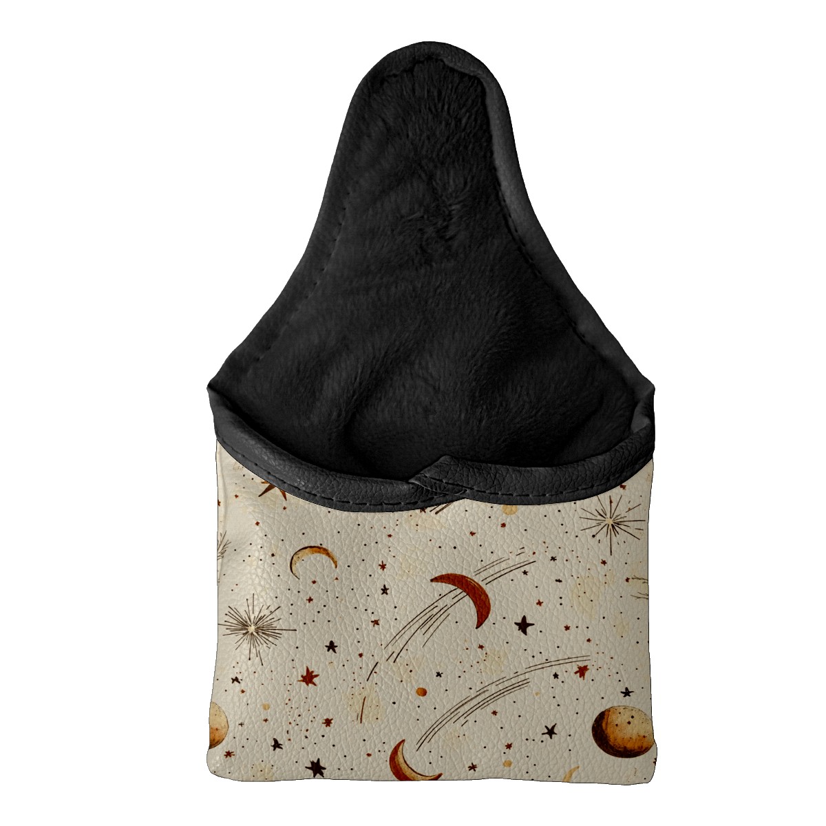 Golf Mallet Putter Cover Premium Leather Waterproof Golf Putter Head Cover with Magnetic Closure Small Meteor