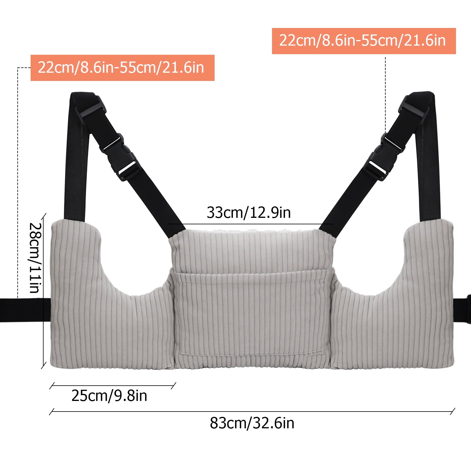 RoamReady Mastectomy Support Pillow Post-Surgery Recovery Aid for Hysterectomy & Breast-Conserving Surgery a Thoughtful Gift for Women's Healing Gray