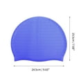 thumbnail image 4 of Unique Bargains 1 Pc Waterproof Stripe Pattern Swimming Cap Blue, 4 of 6