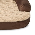 thumbnail image 4 of Vibrant Life Small Round Corner Sofa Style Dog Bed, Brown, 23" x 28", 4 of 6