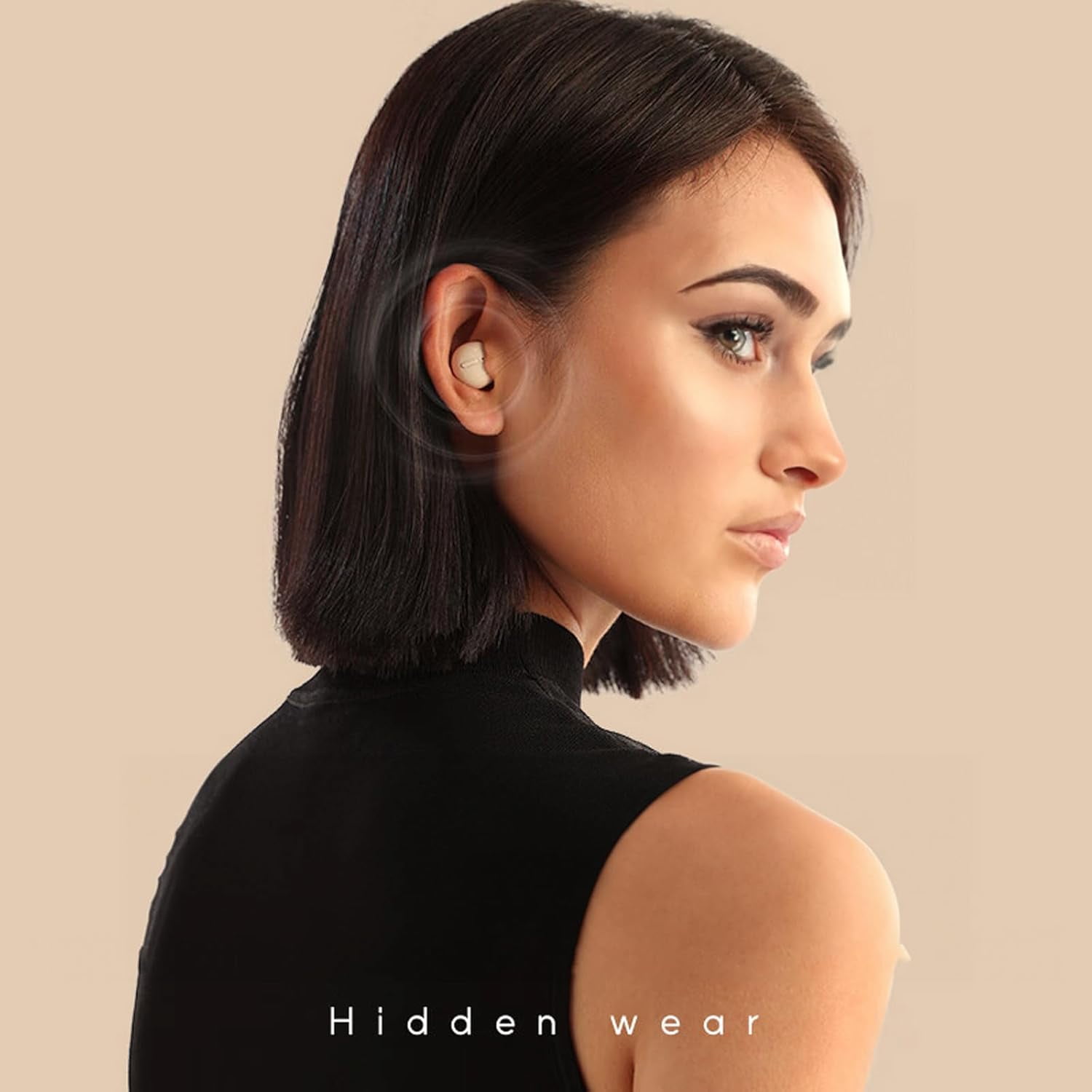 Smallest Invisible Earbuds Wireless Ear Buds Bluetooth in Ear Mini Discreet Small Tiny Earpiece Sleep Earbuds Hidden with Charging Case Headphones for Small Ears Work Sleeping Android