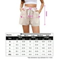 thumbnail image 5 of Yesfashion Women's Casual Bow Tie High Waist Shorts Smocked Elastic Waist Summer Loose Flowy Pant, 5 of 5
