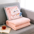 thumbnail image 4 of CaiYueKe 2 in 1 Pillow and Blanket Convertible Plush Cozy Cushion for Adults Travel Home Office Car Sofa Bed Pet Lovers Gift Soft Flannel Throw Warm Comforter, 4 of 7