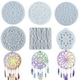 thumbnail image 3 of Atrapasueños Molde de silicona Campanas de viento Colgante de pared Molde de fundición de resina epoxi para joyería Collar Pendientes de fiesta - Conjunto 2 Sunnimix Molde Atrapasueños, 3 of 6
