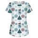 thumbnail image 1 of Tops de manga corta para mujer Uniforme de trabajo Blusa de bolsillo con estampado navideño Fridja gope408, 1 of 4