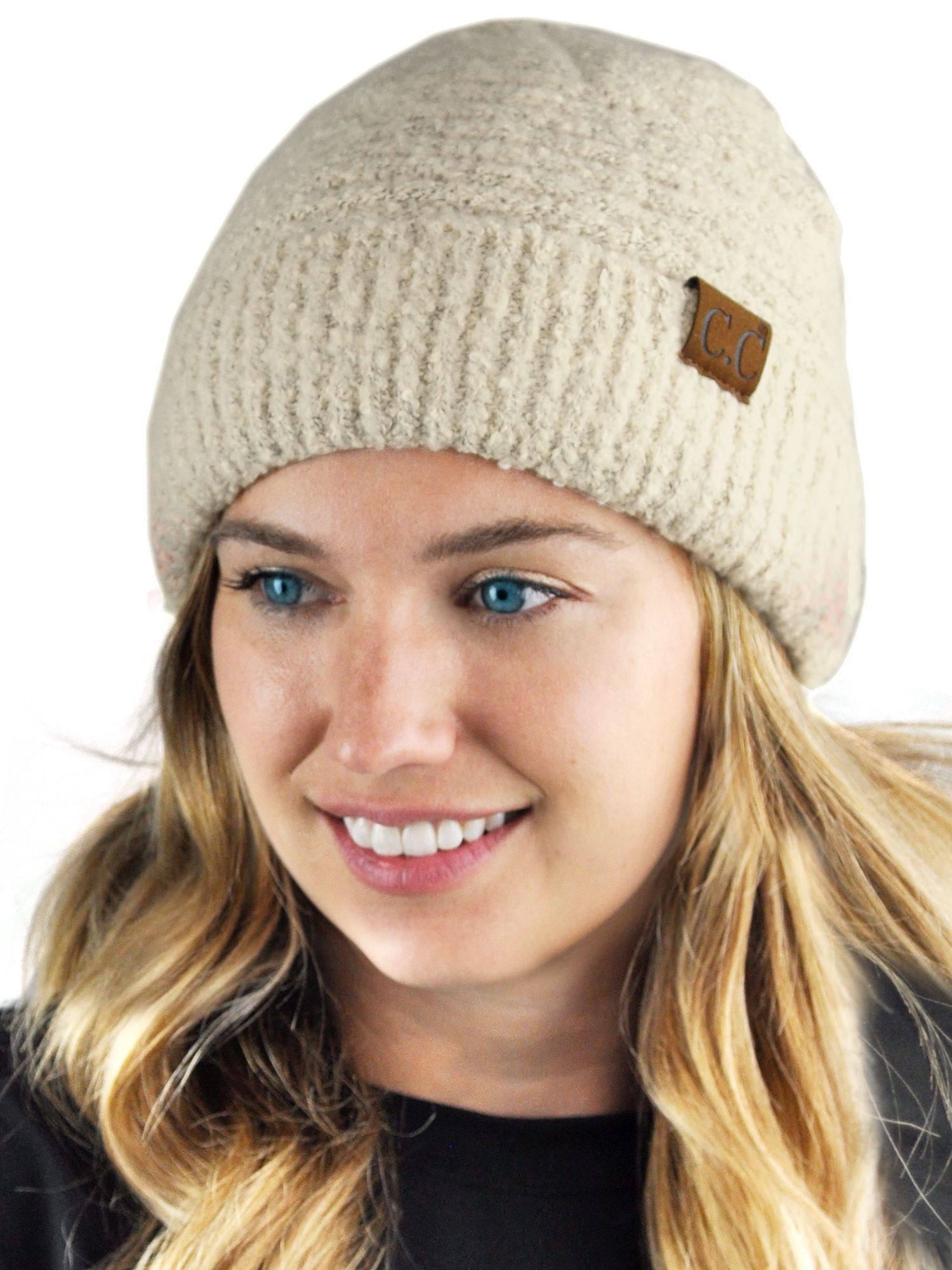 C.C Unisex Solid Color Warm Boucle Knit 
