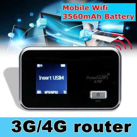 Portable Router 4G/3G Wifi Wireless Router Mobile Broadband Hotspot SIM Card Slot (Best Wifi Router With Sim Card Slot)