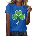 thumbnail image 2 of St. Patrick's Day Shirt for Women Shamrock Graphic T-Shirt Short Sleeve Crewneck Loose Fit Festival Apparel Holiday Gift, 2 of 5