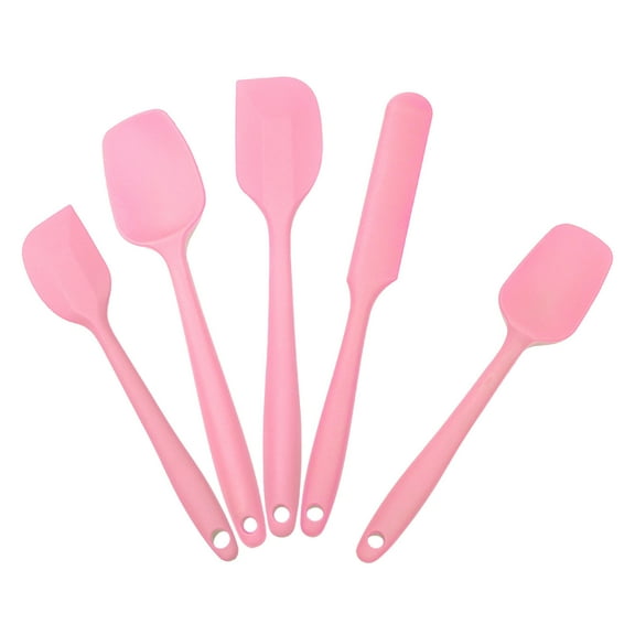 Tiitstoy 5 Piece Silicone Spatula Set Kitchen Silicone Spatula Utensil Set Pink