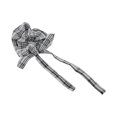 thumbnail image 5 of Unique Bargains 1 Pc Scrunchie Fashion Plaid Bow Ribbon Hair Elastics Gray White, 5 of 5
