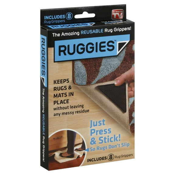 Ruggies RU011132 Amazing Reusable Rug Grippers, As Seen On TV, 8-Piece