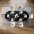 thumbnail image 4 of POVISON-79"Hobart Modern Oval Dining Table for 6-8, White Oval Glossy Sintered Stone Kitchen Table, Bronze Carbon Steel Base, 4 of 6