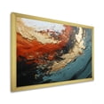 thumbnail image 2 of Designart "Marble Lava Flow Orange and Gold Majesty I" Abstract Framed Wall Art Decor - Modern Orange Abstract Painting Living Room Framed Canvas Art, 2 of 6