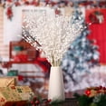 thumbnail image 5 of 10 Pack Artificial Glitter Berry Stem Ornaments, 20 Inches Fake Christmas Picks Decorative Glitter Sticks for Christmas Tree DIY Wreath Crafts Gift Fireplace Holiday Home Decor (White), 5 of 7