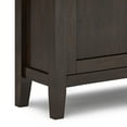 thumbnail image 4 of Redmond 32 inch Wide Solid Wood Low Storage Cabinet in Brunette Brown, 4 of 8