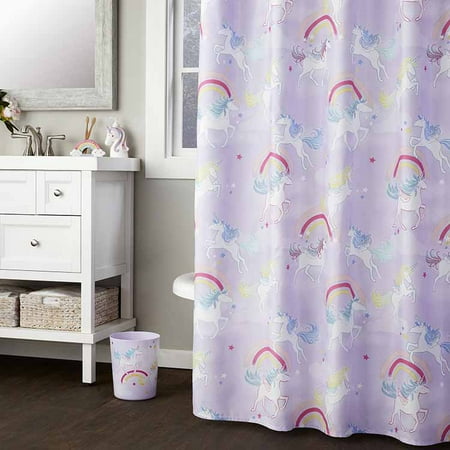 Unicorn Shower Curtain, 70" x 72", Purple, Your Zone