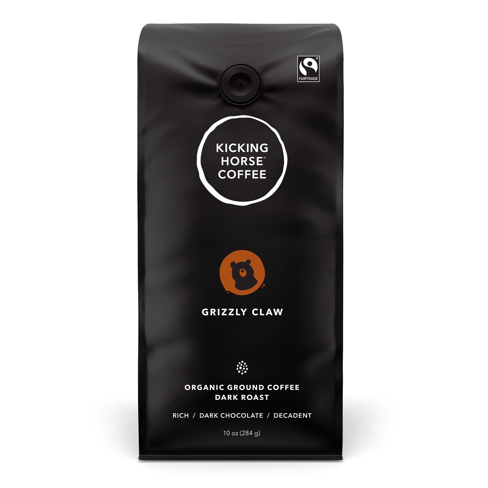 Kicking Horse Coffee, Grizzly Claw, Dark Roast, Ground, 10 oz Bag (Pack of 6)