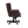 thumbnail image 4 of Pemberly Row Leather Swivel Desk Chair in Verona Brown Finish, 4 of 6