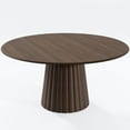 thumbnail image 5 of 60 in. Soild Wood Walnut Dining Table Round Kitchen Table, 5 of 5