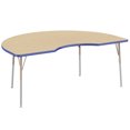 thumbnail image 1 of ECR4Kids 48in x 72in Kidney Everyday T-Mold Adjustable Activity Table Maple/Blue/Sand - Standard Swivel, 1 of 3