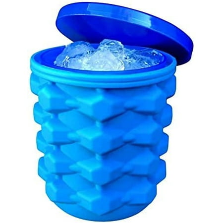 

Ice Bucket with Lid - Double Wall Silicone ice Bucket for Cocktail Bar Parties Buffet - Bartender Ice Cube Holder with lid