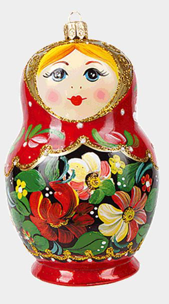 Beautiful Russian Doll ~ Christmas Ornament ~ NEW ~ N/R 