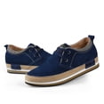 thumbnail image 3 of Zapatos de una sola capa de tamaño pequeño con cordones y agujeros de cuero estilo coreano con aumento de altura interior invisible para hombre de Four Seasons, 3 of 5
