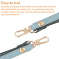 thumbnail image 5 of Leather Wristlet Strap, 7.48" Hand Wrist Lanyard Bag Key Chain (Sky Blue Gold), 5 of 6