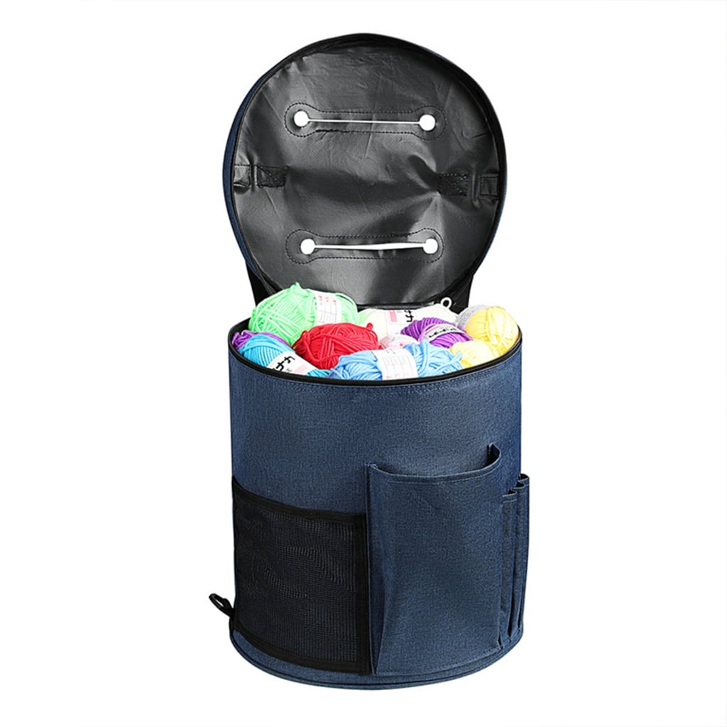 Portable Yarn Crochet Thread Storage DIY Woven Storage Bag Crochet Wool Storage Bucket