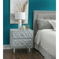 thumbnail image 4 of Two Drawer Geo Texture Nightstand Grey, 4 of 13
