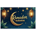 thumbnail image 2 of Ramadan Mubarak Celebration Background Banner with Lantern and Crescent Moon Golden Decor for Home Party Decorations Events Backdrop, 2 of 4