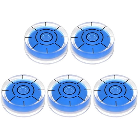 

5 Packs Round Bubble Level 32x12mm Mini Circular Precision Spirit Levels Blue