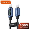 thumbnail image 2 of Toocki-Cable de carga rápida tipo C a tipo C, cargador PD de 100W, USB C a USB C, Cable de pantalla para Macbook, iPad, Cable de datos, 2 of 5