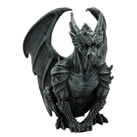 Pictures Dragon Wings - Atlantic Collectibles Armored Winged Dragon Guardian Gargoyle Decorative Figurine 6.25