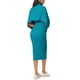 thumbnail image 3 of Conjunto de dos piezas de mujer INSPIRE CHIC, suéteres de punto de manga larga con cuello alto, vestido midi ajustado de tanque XL azul, 3 of 6