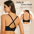 thumbnail image 5 of YANDW Push-up Padded Bra for Women Plunge Underwire T-Shirt Bra Multiway Add 2 Cups, Black 44A, 5 of 8