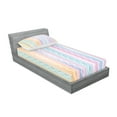thumbnail image 2 of Ambesonne Colorful Fitted Sheet & Pillow Sham Set, Zigzag Modern, Twinxl, Multicolor, 2 of 2